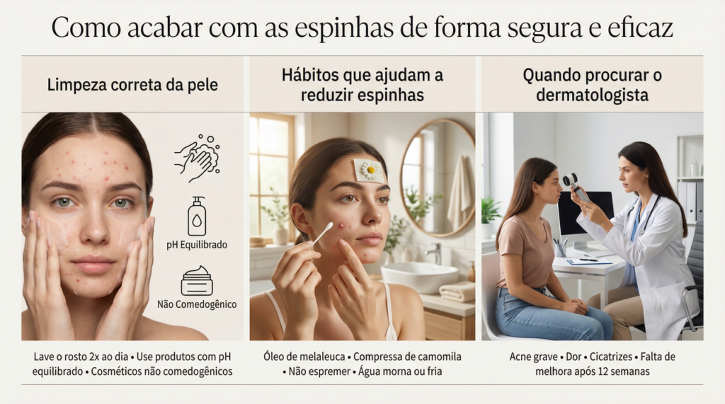 O que realmente ajuda a reduzir espinhas sem agredir a pele?