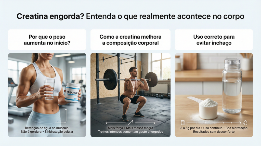 O aumento na balança após a creatina tem uma explicação científica