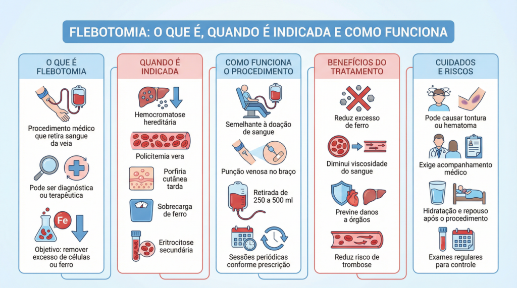 Esse procedimento parecido com doação de sangue trata acúmulo de ferro e previne danos aos órgãos
