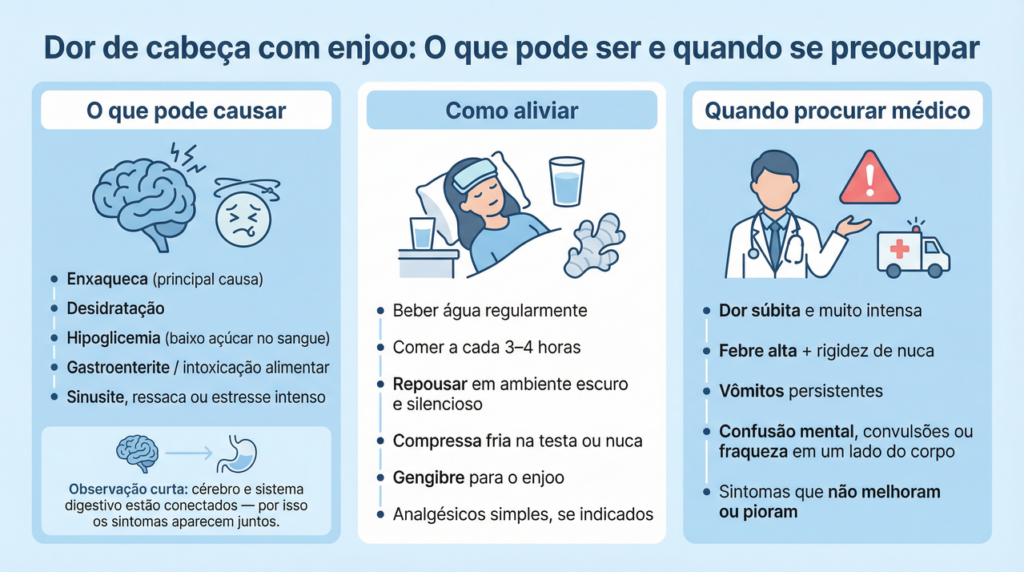 Dor de cabeça com ânsia de vomitar tem essas 10 causas