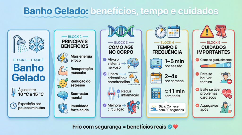 O banho gelado oferece benefícios comprovados por estudos científicos recentes