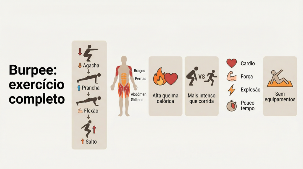 Esse exercício simples trabalha braços, pernas e abdômen, acelera o metabolismo e seca gordura rápido