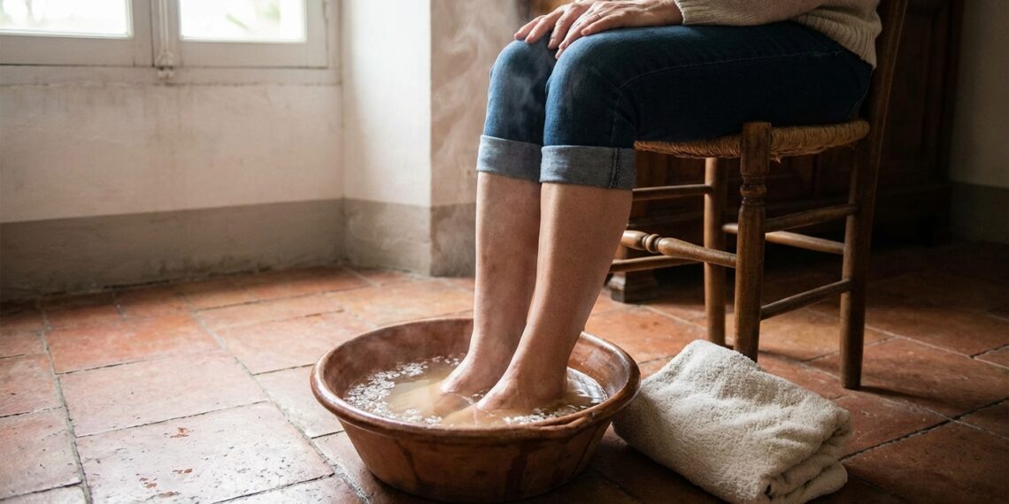 Escalda-pés com vinagre e sal grosso é um cuidado caseiro simples que ajuda a aliviar o cansaço e manter os pés saudáveis.