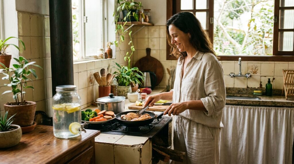 Refeições ricas em proteínas, fibras e vegetais ajudam a estabilizar os níveis glicêmicos após um episódio de excesso de açúcar