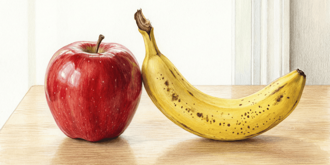 Maçã ou banana: qual fruta escolher se você tem níveis elevados de açúcar no sangue?