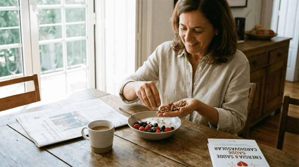 Qual o melhor horário para consumir nozes para obter energia e benefícios para a saúde do coração?