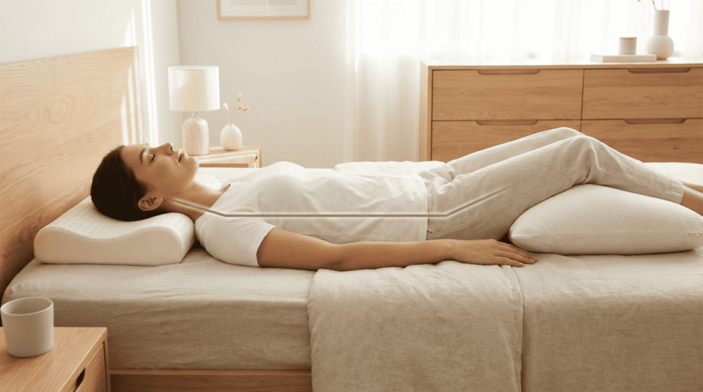 A melhor posição para dormir se você tem dor no pescoço