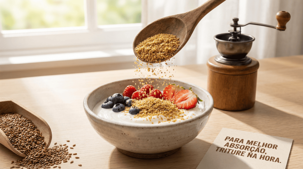 Essa é a melhor maneira de consumir linhaça para aumentar o colágeno de forma natural