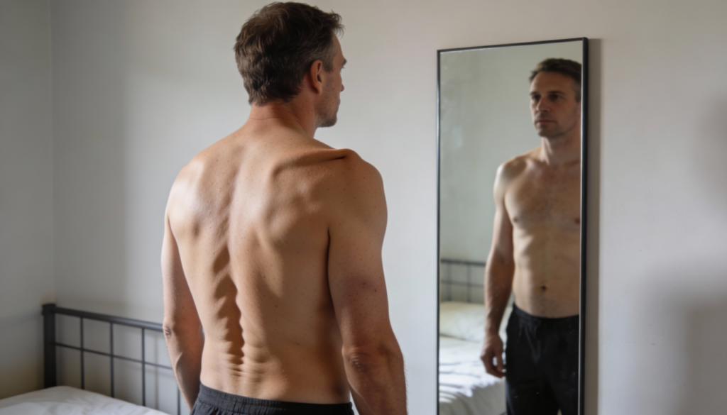 Um ombro mais alto que o outro pode ser sinal de escoliose