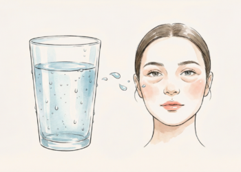 Água pela manhã melhora a drenagem linfática e reduz bolsas sob os olhos naturalmente segundo estudos