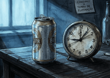 Quanto tempo leva para a concentração de álcool no sangue retornar a zero depois de beber uma cerveja?