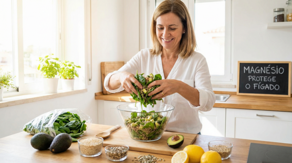 Magnésio reduz em até trinta por cento o risco de gordura no fígado segundo estudo