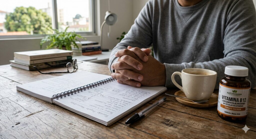 Baixos níveis de vitamina B12 podem afetar foco, memória e disposição mental.