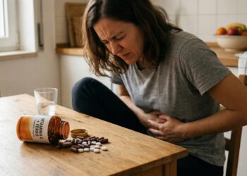 Combinar vitamina C em altas doses com ferro pode irritar a mucosa do estômago e provocar dor intensa, azia e náuseas