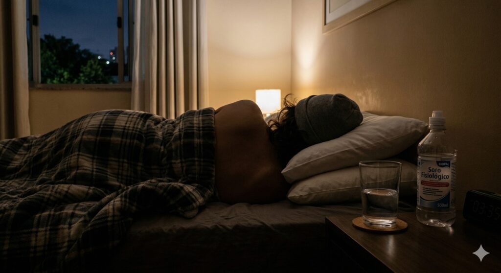 Dormir de lado e desobstruir o nariz antes de deitar ajuda a reduzir ronco e boca seca.