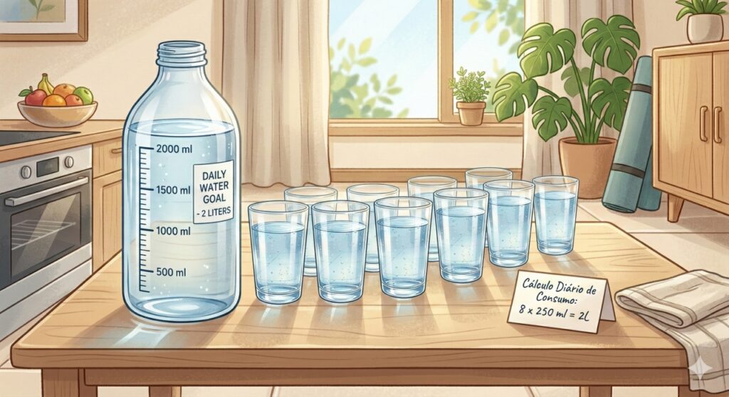 Calcular a ingestão diária de água é simples e pode transformar sua disposição e saúde.
