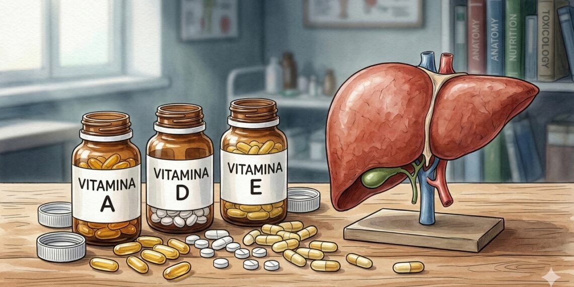 Certas combinações de vitaminas lipossolúveis podem se acumular no organismo e sobrecarregar o fígado quando usadas sem orientação médica.