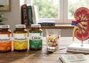 A combinação de certos suplementos vitamínicos pode aumentar o risco de sobrecarga renal e favorecer a formação de pedras nos rins.