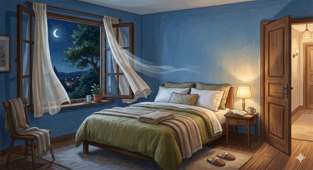 Ambiente ventilado ajuda a manter níveis mais baixos de CO2 e favorece um sono mais profundo