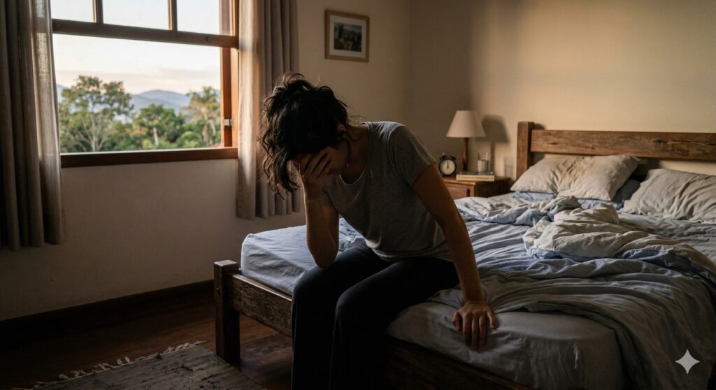 Levantar com tontura pela manhã pode indicar queda de pressão ao ficar em pé.