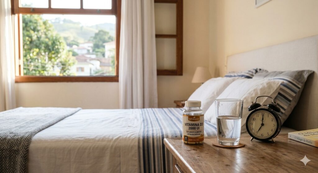 Vitamina D em ambiente matinal reforça a relação entre deficiência e cansaço.