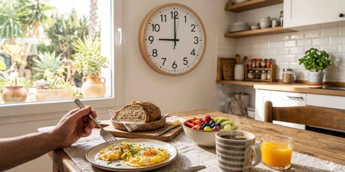 O horário do café da manhã pode influenciar diretamente os níveis de glicose ao longo do dia.