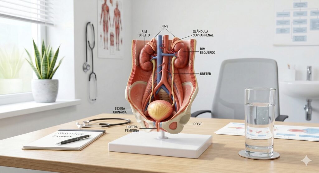 A anatomia do trato urinário feminino facilita a entrada de bactérias na bexiga, o que explica por que alguns hábitos simples ajudam na prevenção