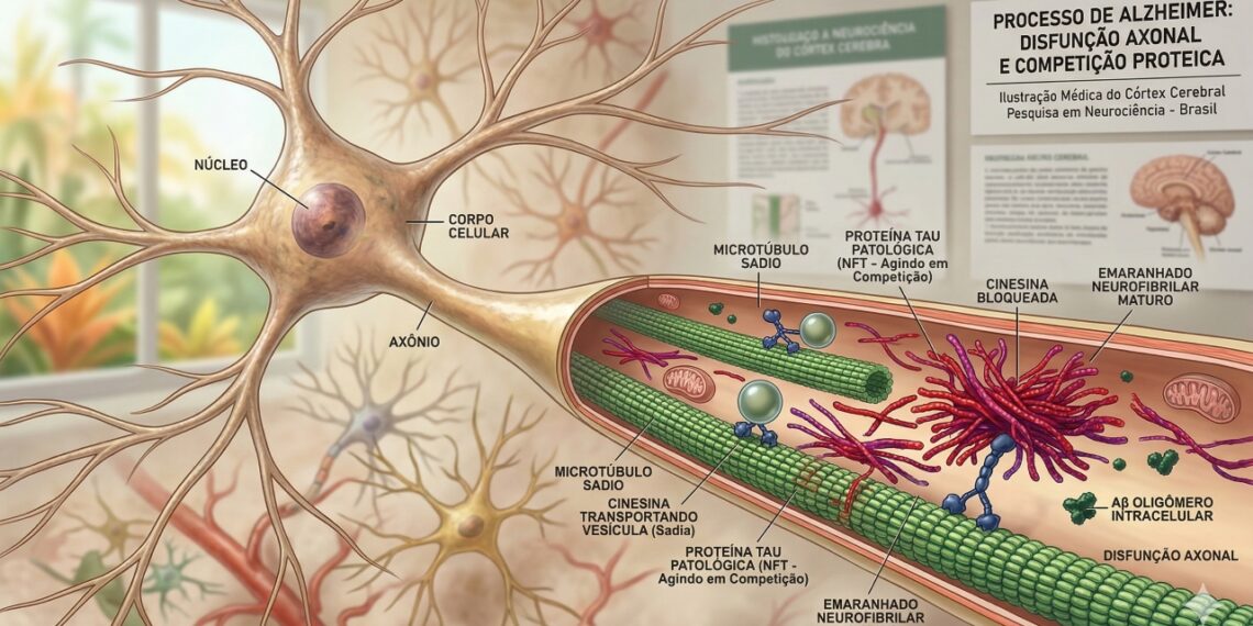 Nova pesquisa sugere que o Alzheimer pode começar com uma disputa entre proteínas dentro dos neurônios