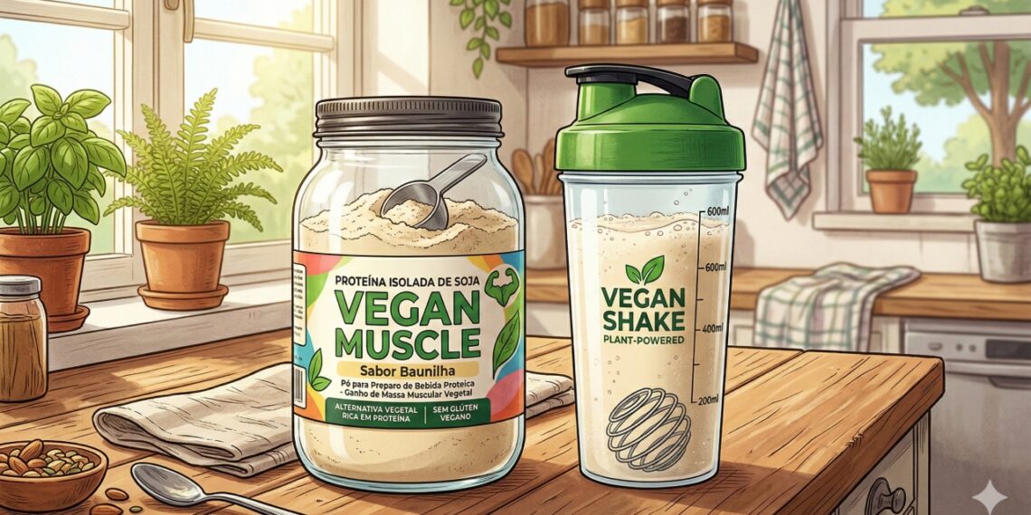 Proteína isolada de soja em pó surge como alternativa ao whey para quem busca ganho de massa muscular com fonte vegetal.