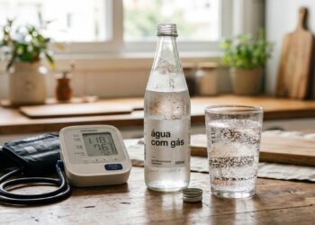 Água com gás gera debate nas redes sociais, mas especialistas explicam o que realmente acontece com a pressão arterial após o consumo