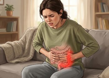 A dor causada por problemas no intestino costuma aparecer na parte inferior do abdômen e pode variar conforme a região afetada.