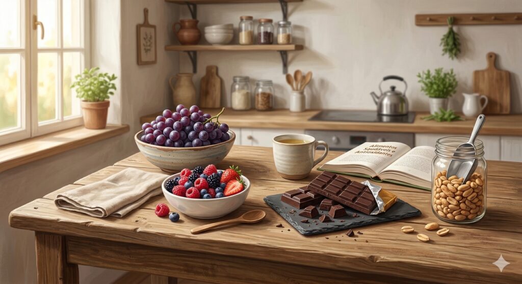 Alimentos com resveratrol ajudam a proteger os vasos sanguíneos e controlar a pressão arterial.