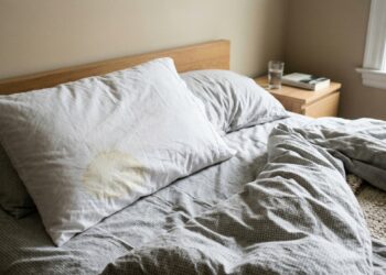 Travesseiro molhado de saliva ao acordar pode indicar problemas como apneia do sono, refluxo ou dificuldade respiratória durante a noite.