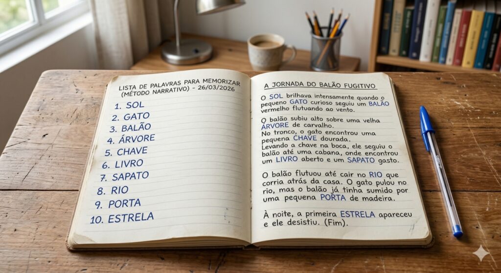 Criar pequenas histórias com informações do dia a dia pode aumentar a retenção e facilitar o aprendizado.