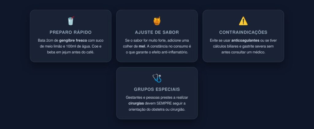 Guia de Preparo e Cuidados: Shot de Gengibre