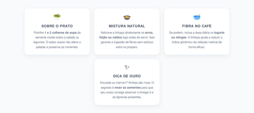 Formas de Incluir Linhaça no Almoço