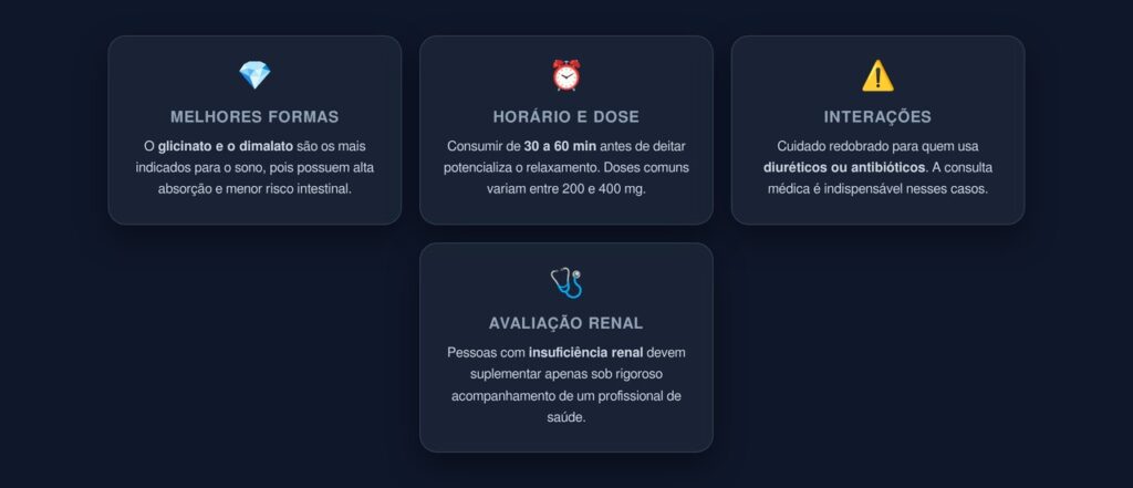 Guia de Suplementação: Magnésio à Noite