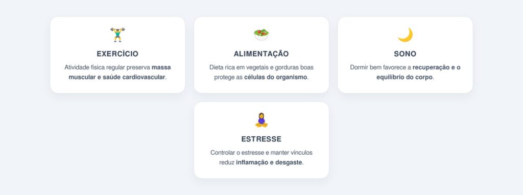 Hábitos que ajudam a manter a idade biológica mais jovem