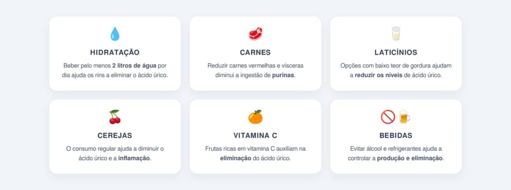 Hábitos diários que ajudam a reduzir o ácido úrico