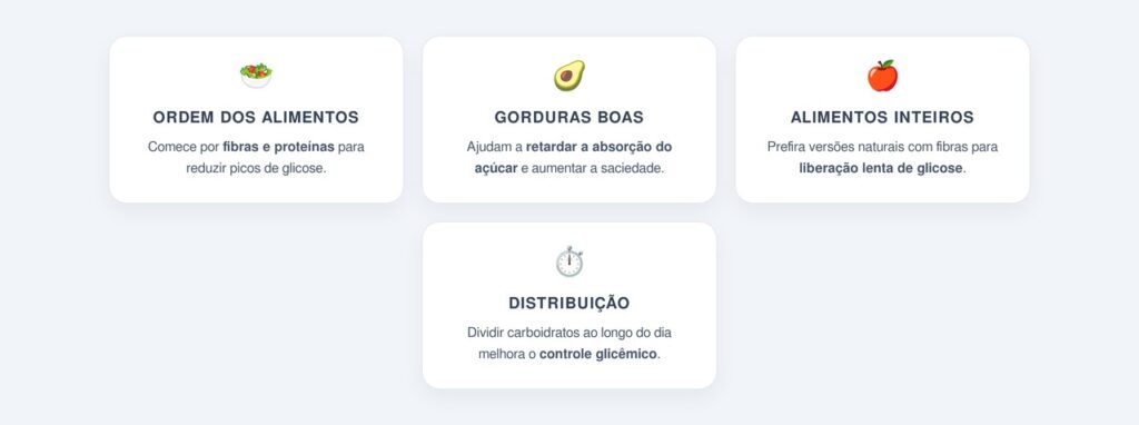 Estratégias práticas para montar um prato que controla a glicose