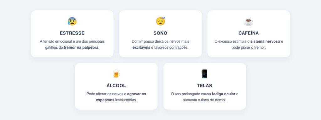 Causas comuns e fatores que agravam o tremor