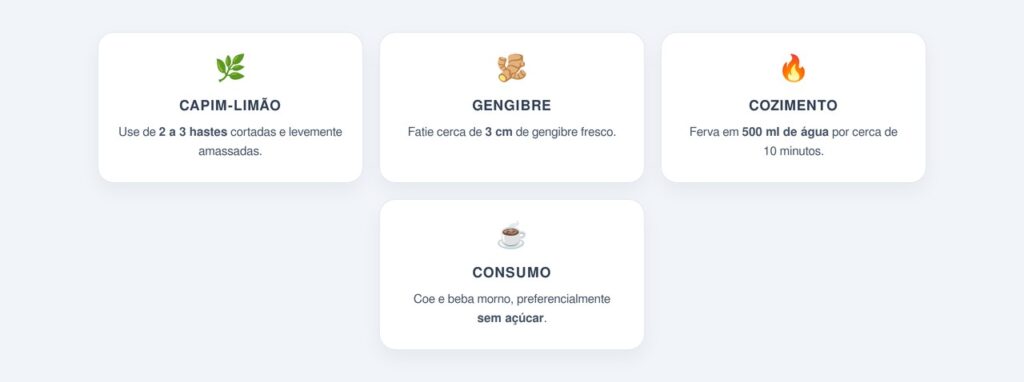 Como preparar o cozimento de capim-limão e gengibre?
