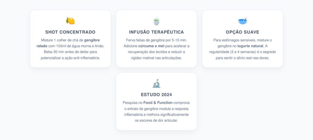 Shot Noturno de Gengibre: Preparo e Ciência