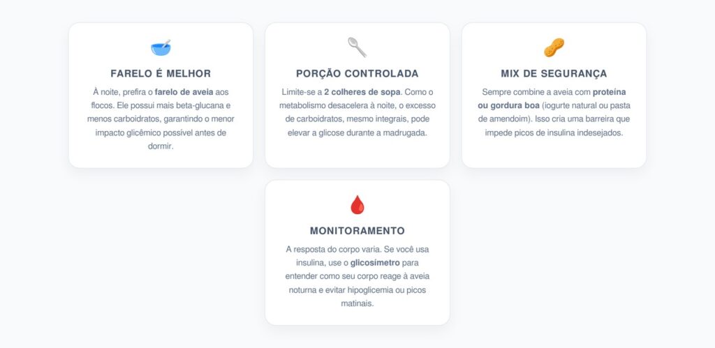 Aveia no Lanche Noturno: Cuidados e Benefícios