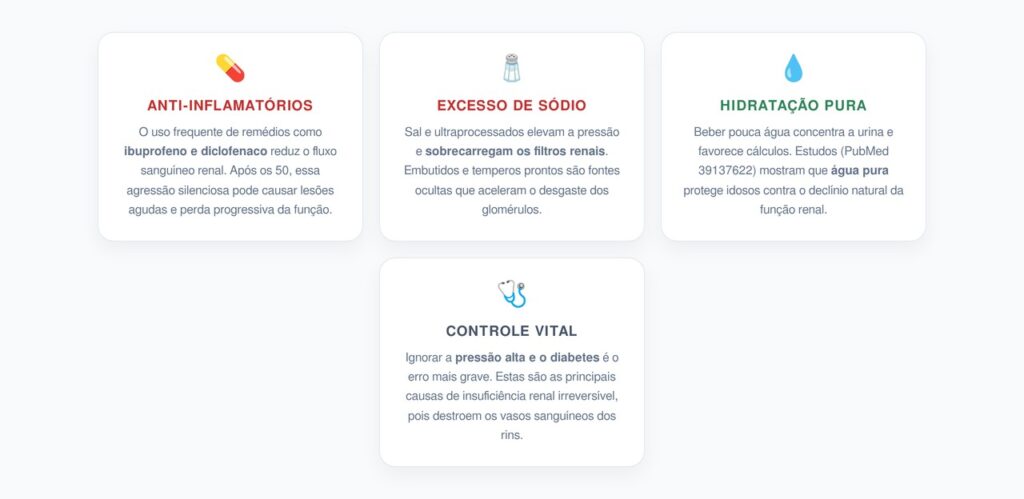 Os Piores Hábitos para os Rins após os 50