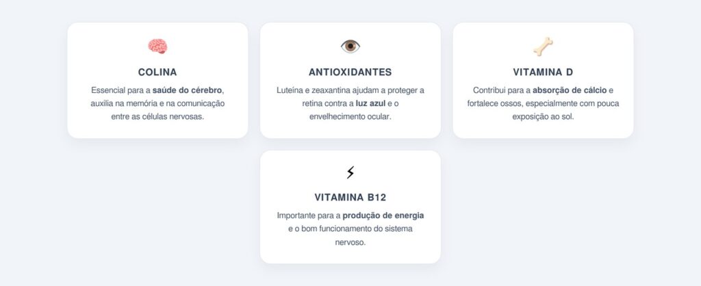 Principais nutrientes do ovo e seus efeitos no organismo