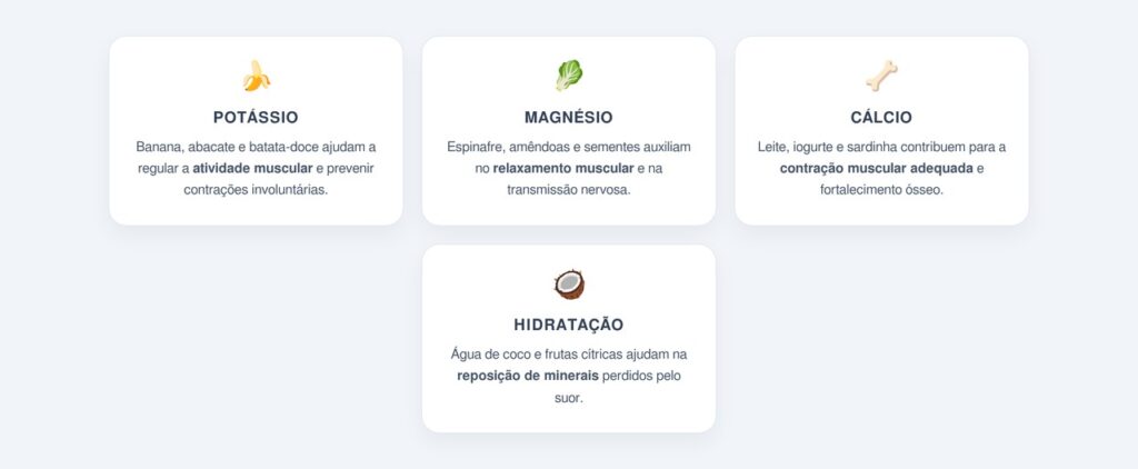 Alimentos ricos em minerais que ajudam a prevenir cãibras