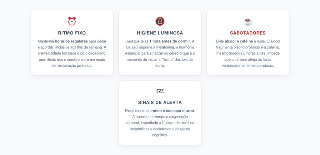 Hábitos Noturnos para a Proteção Cerebral