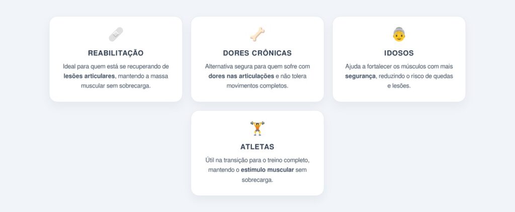 Para quem a isometria é uma alternativa especialmente útil?