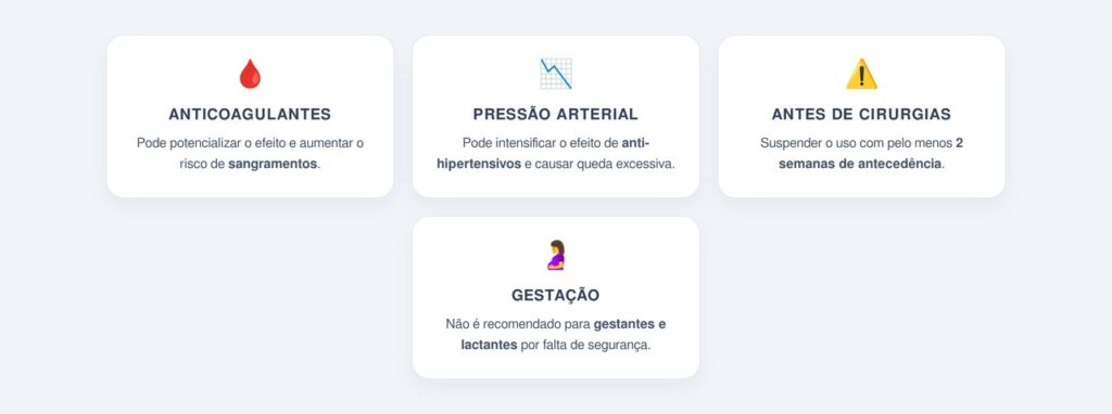 Interações medicamentosas e contraindicações importantes